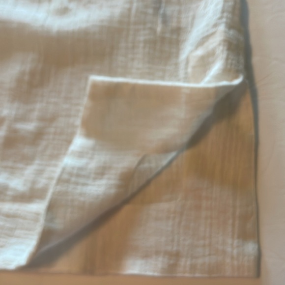 Lands End Embroidered White Gauze Swim Cover - Picture 4 of 7